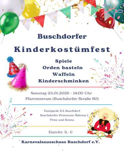2026 Kinderkostümfest